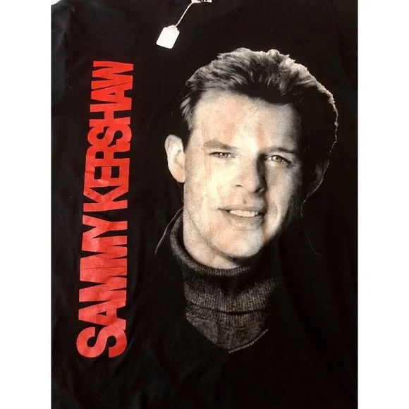 Vintage Sammy Kershaw Haunted Heart Tour Shirt 1993 Size Medium Single Stitch - Picture 2 of 5